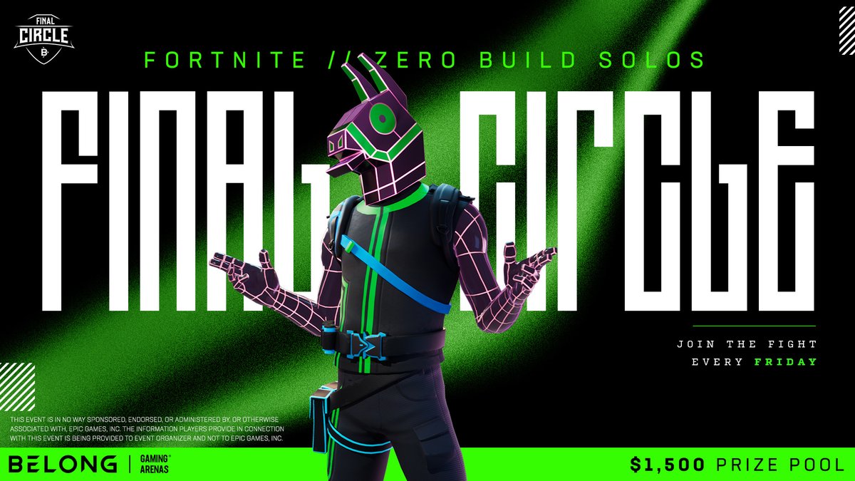 Belong Gaming Arenas (@belongarenas) on Twitter photo We still have room in tonight’s <a href="/FortniteGame/">FortniteGame</a> Final Circle tournament!
Drop in to compete for this week’s $1,500 prize pool and earn points toward our $1,200 monthly leaderboard.
Sign up NOW to secure your spot ⬇️
bit.ly/4460B80 We still have room in tonight’s <a href="/FortniteGame/">FortniteGame</a> Final Circle tournament!
Drop in to compete for this week’s $1,500 prize pool and earn points toward our $1,200 monthly leaderboard.
Sign up NOW to secure your spot ⬇️
bit.ly/4460B80