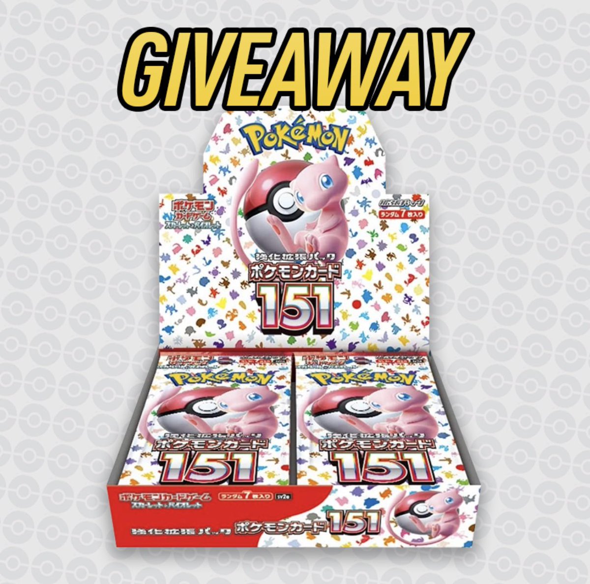 🚨Giving away a Pokemon 151 Booster Box! 🚨

To enter
❤️ Like
🔄 Retweet
🤝 Follow <a href="/Retro_NowTTV/">Retro Now</a> 

winner picked on July 1st 2023! Boxes will be ripped live on twitch, and content will be shipped to you, free shipping.

#Pokemon151 #Pokemontcg
