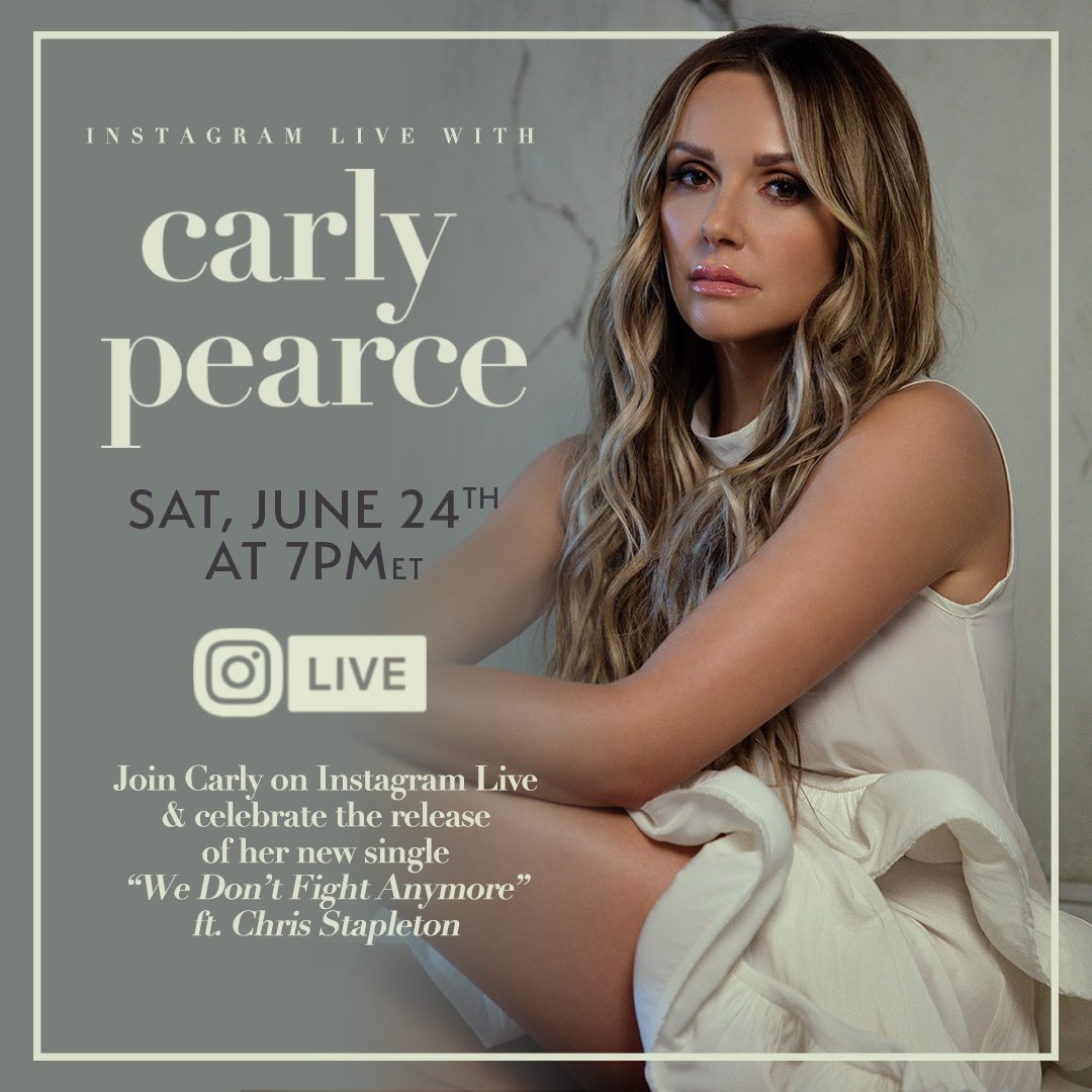 I wanted to check in with y'all and celebrate the release of 'We Don't Fight Anymore!' Join me on Instagram Live tomorrow night at 7PM ET! ❤️