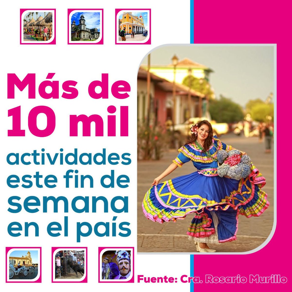 #Nicaragua 

Más de 1️⃣0️⃣ mil actividades este fin de semana, en familia en unidad en bien común 🇳🇮❤️🖤 

#23Junio 
#CdteCarlosVamosAdelante 
#TropaSandinista 
@Angeles_Nicas
@DantoSandinista 
@cachorrita_t6