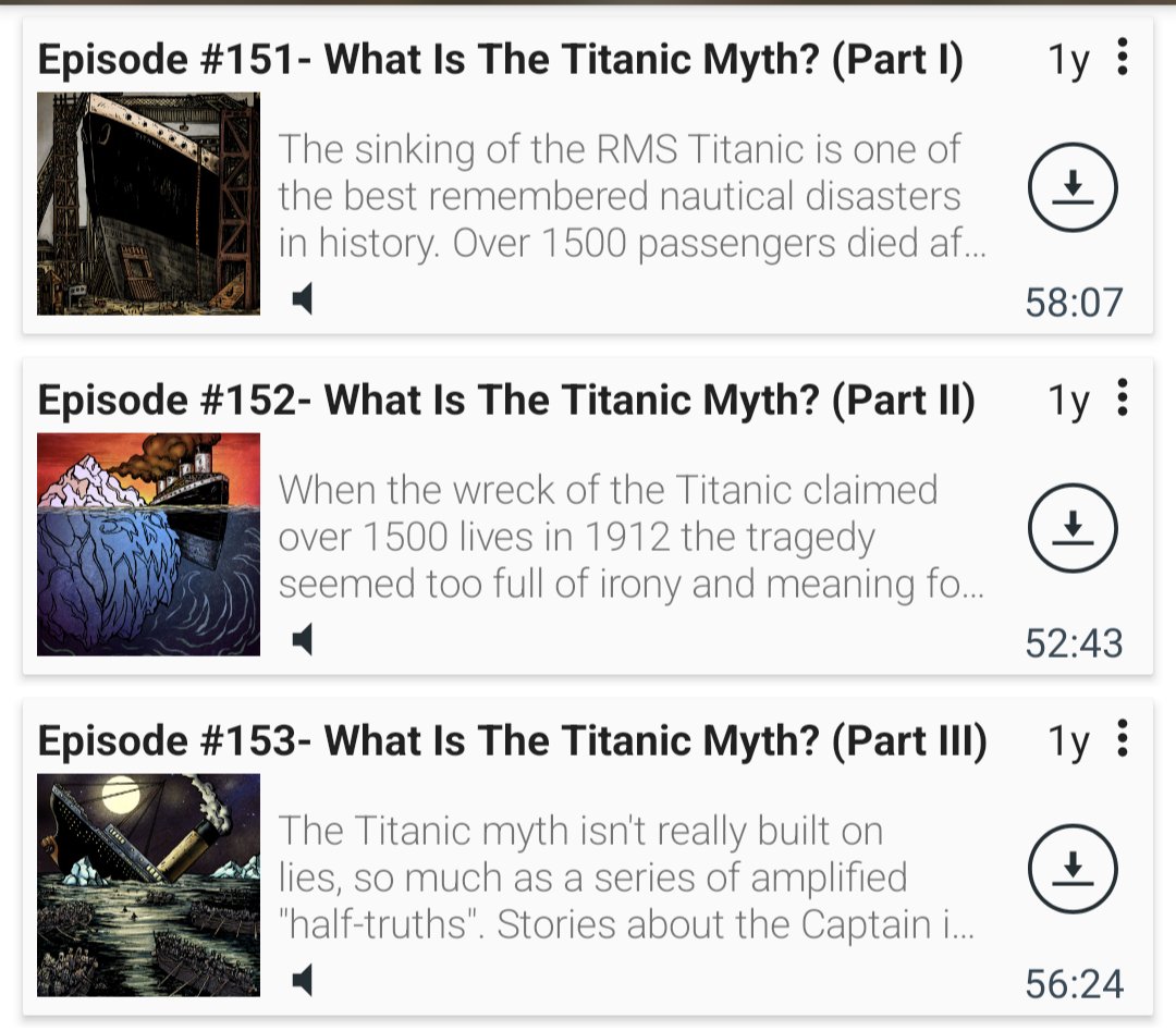 rameloche's tweet photo. Feeling like it's time for a relisten to the excellent Titanic series by @ourfakehistory... https://t.co/VH1EAxGNQY