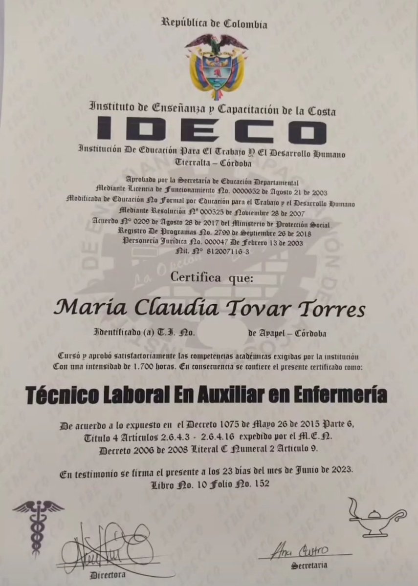 Oficialmente soy auxiliar de enfermería 🥳🤍