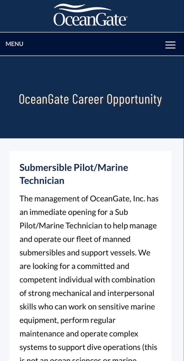 OceanGate put up a job posting for a new sub pilot. The former Submersible Pilot passed away just this past week. 

Yes, they were that fast. These companies will replace you in a heart beat. 

Prioritize yourself, always.