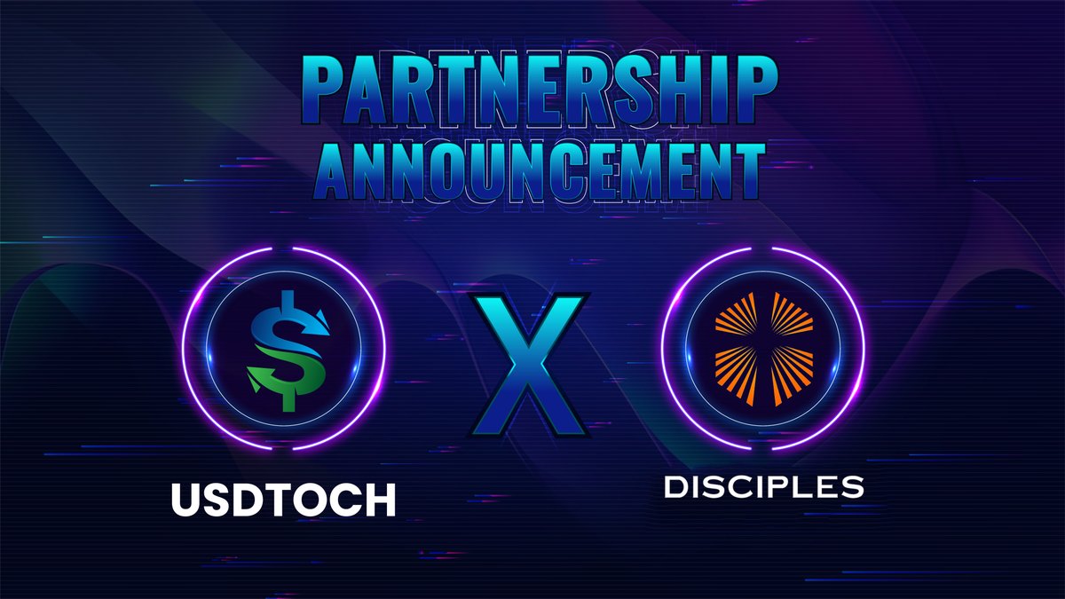 🔊Announcement We have formed a strategic partnership with @DisciplesDao 🚀 ❗️Disciples is a DAO that creates decentralized rules based on the concept of Web 3.0. Complete tasks to win special #OAT 🏅galxe.com/USDTOCH/campai… 🤝 We hope for a lasting partnership #WEB3 #Crypto