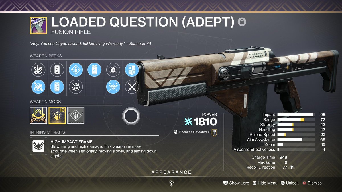 Mondoshawan_D2's tweet image. Ok so this is spicy! 🌶️🌶️🌶️ #LoadedQuestion #GrandMasterNightfall #FallenSABER #Destiny2