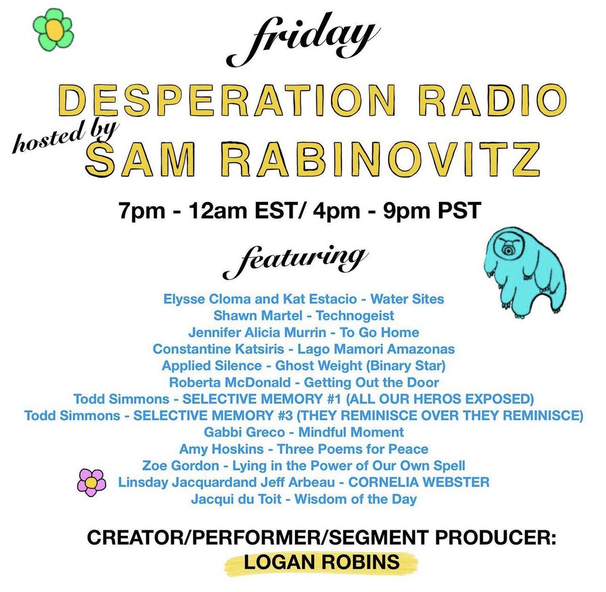 programsoundFM's tweet image. hitting the airwaves in less than 20 minutes! don’t miss it 🎭🦋 #psfm #savesam