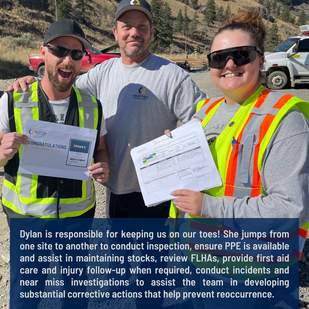 QConstructors's tweet photo. Meet Dylan Holbrook, She is our Safety Coordinator at Quattro! 
 
Swipe to learn more about Dylan and her professional background.

Are you interested in joining a team of passionate and experienced professionals or Crew? Visit our Careers page for further details. https://t.co/D2CnNaeNQh
