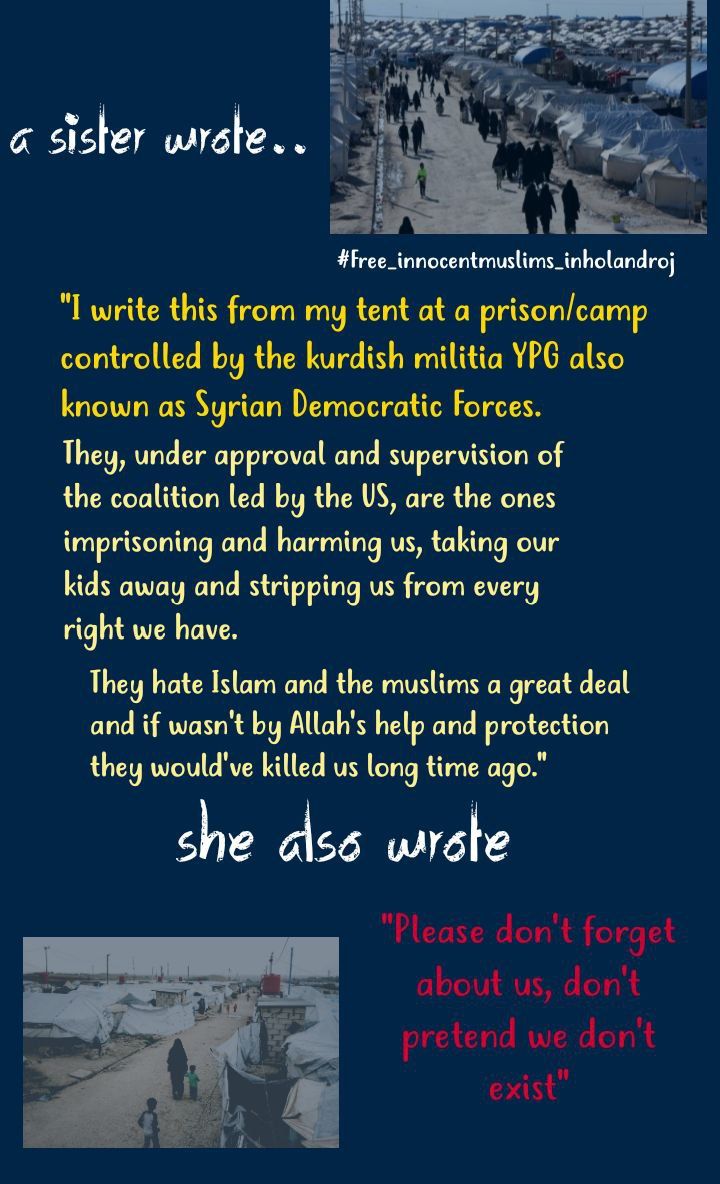 #Free_innocentmuslims_inholandroj
#ourhonor_sisters_inholandroj
#FreeTheAseer

A sister wrote 'PLEASE DON'T FORGET ABOUT US, DON'T PRETEND WE DONT EXIST'...