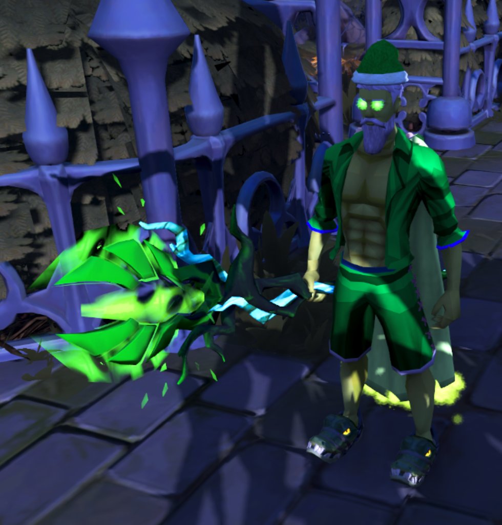 msodac's tweet image. Got my first dyed item today! @RuneScape #GreenGang