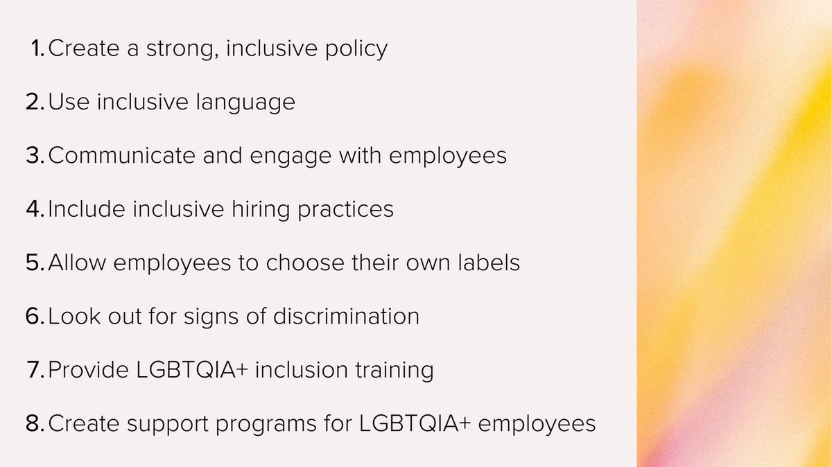 Here are just a few ways in which you can make your workplace a more inclusive safe space for your employees. 

goalsetterscwfd.com 

#careercoach #businesscoach #hradvisor #resumeservices #goalsetterscwfd #workplaceinclusion #workplaceequity #safeworkspace