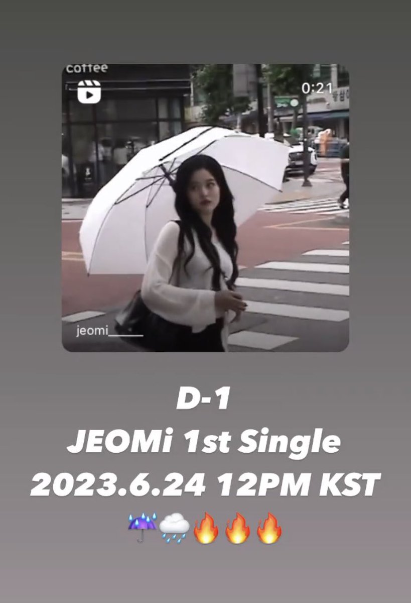 Girls Planet 999’s An Jeongmin will release her first single ‘청승맞게 비가 내리면’ under the stage name JEOMi today at 12PM KST