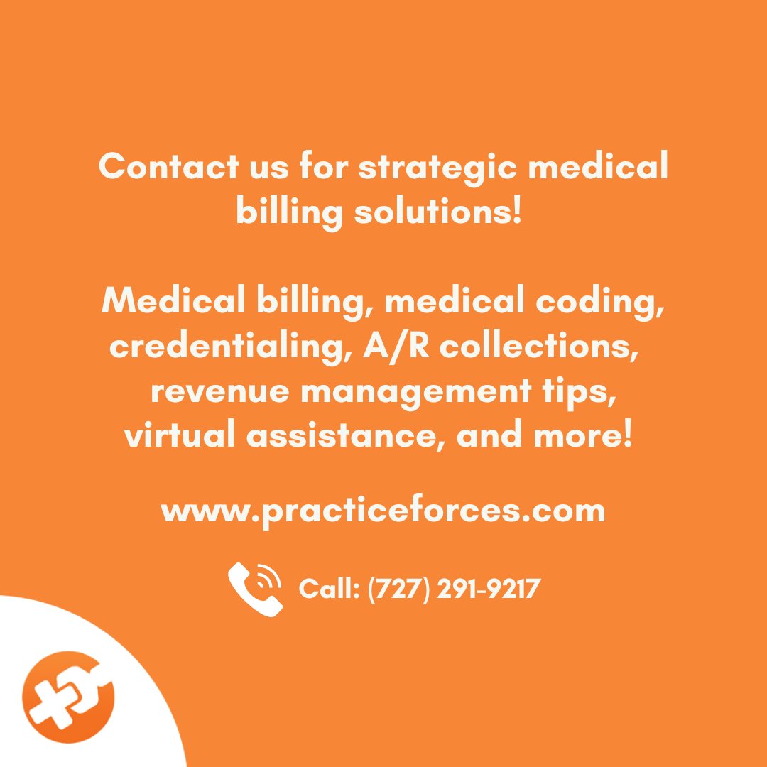 practiceforces's tweet image. Want to improve medical billing efficiencies in your medical practice? PracticeForces advises growing medical practices just like yours.
Contact us @ (727) 291 - 9217
Read our blog to know more. ow.ly/gPBq50OKI5R
#RemoteMedicalCoding #BestmedicalbillingcompanyFlorida