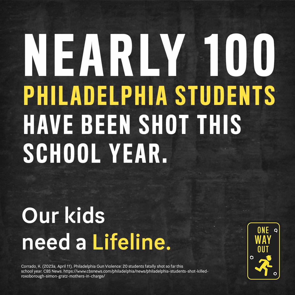 Unfortunately, too many students are exposed to violence concentrated in underperforming public schools. Don't stand by while our children's futures are at risk. Take ACTION and DEMAND Governor Shapiro and state reps FUND #LifelineScholarships! 
Visit onewayoutpa.com