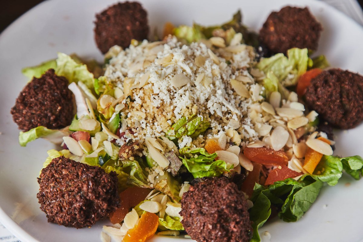 TJsBeer's tweet image. Falafel &amp;amp; Couscous Salad #saladlife #eathealthy #eatlocal