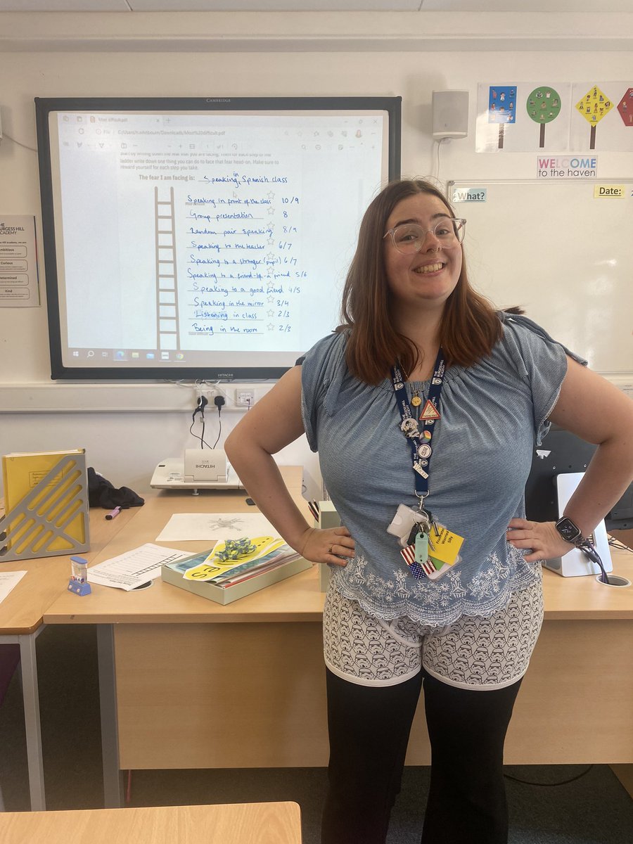 mswhitbourn's tweet photo. ⭐️Sometimes you just need to teach a lesson in your pants…

Such a great session in our anxiety workshop today exploring a graded exposure approach to facing your fears 💪🏼

#determination #anxiety #SEND https://t.co/e1c0aFbpQB