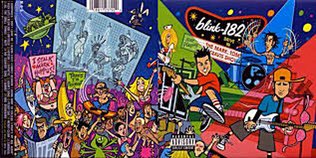 Yessima's tweet photo. Everyone is talking about how iconic @kourtneykardash pregnancy reveal was but nobody is talking about this reference. Not only was she the girl at the rock show, but she also took it back to @blink182 artwork for their live album The Mark, Tom, &amp; Travis Show released in 2000! https://t.co/tCtrXUQ4nL