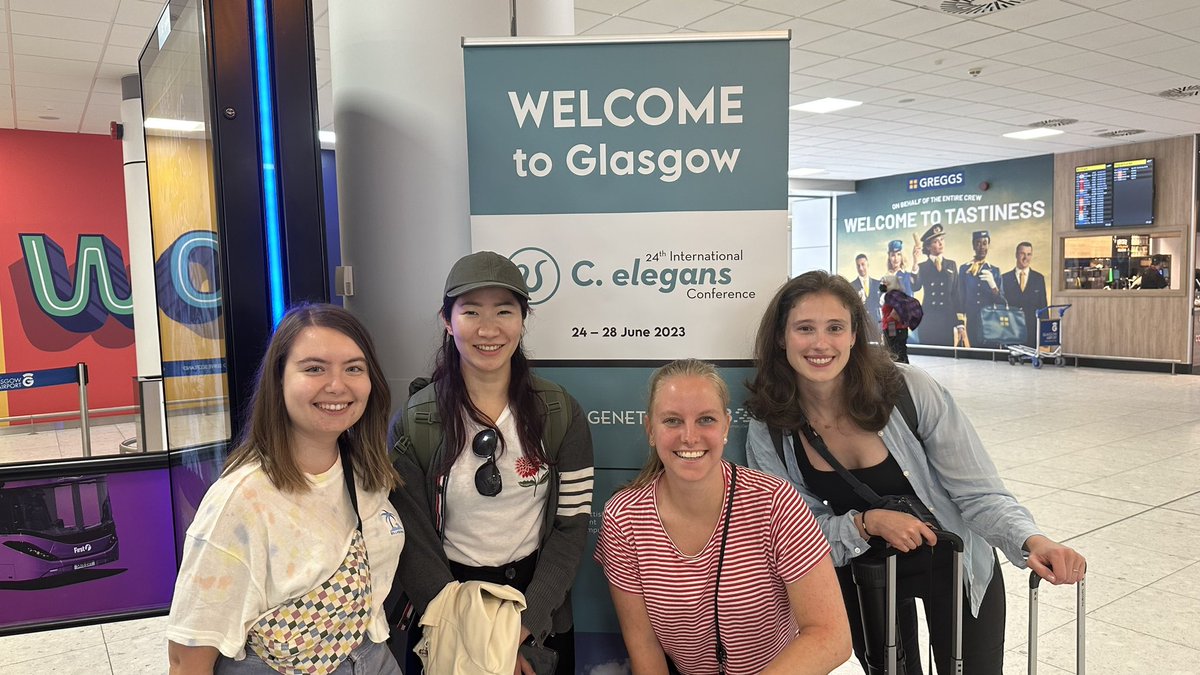 We have arrived to Glasgow for #worm23 ! Can’t wait to meet everyone and hear about exciting research! 🪱