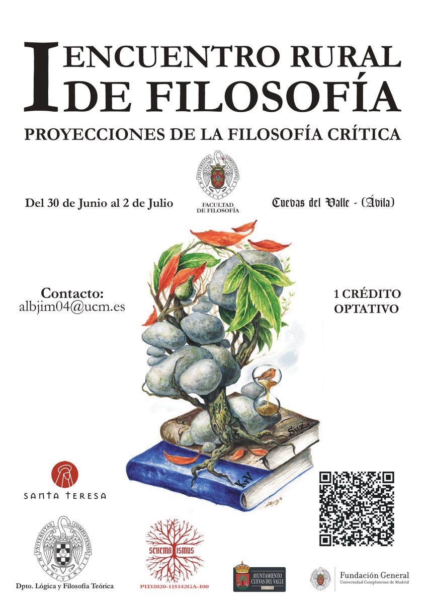 PSchematismus's tweet photo. 🌝 Llega el verano y con él nuestro "I Encuentro rural de Filosofía: Proyecciones de la Filosofía Crítica"

🗓️ Del 30 de junio al 2 de julio

🌲 En Cuevas del Valle (Ávila)

🔴¡Aún puedes inscribirte!

⬇️Visita nuestra web para más información ⬇️
https://t.co/PceWvxyiM3 https://t.co/lWQj2hedlu