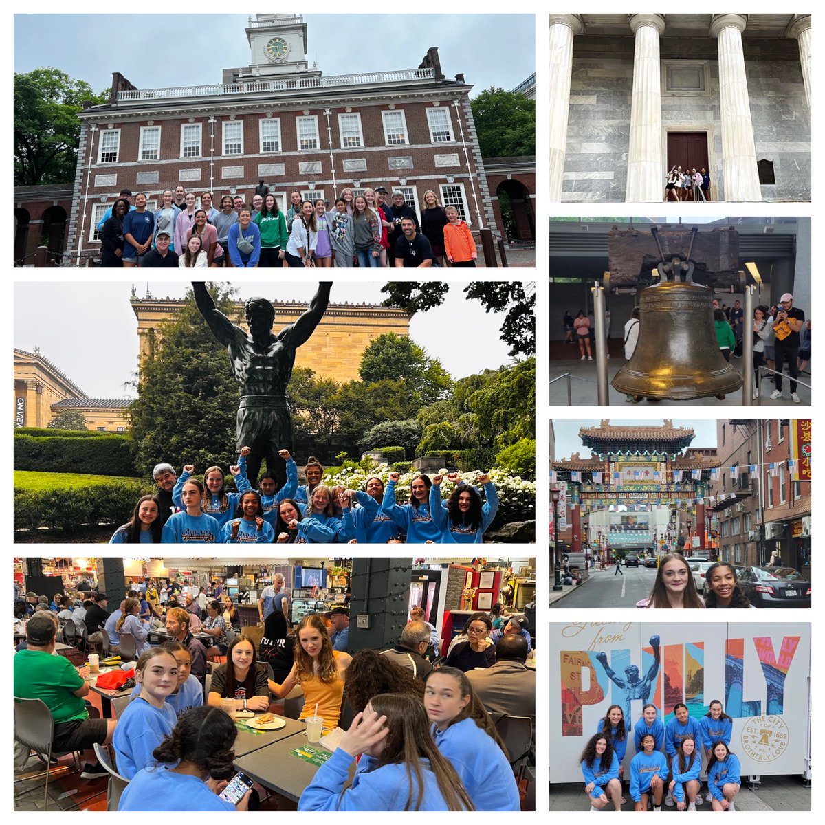 Phoenix in Philly!
Liberty Bell✅
Independence Hall✅
Reading Terminal Market✅
Rocky Steps✅
Chinatown✅
#makingMemories #moreThanBasketball 
#phoenixProud