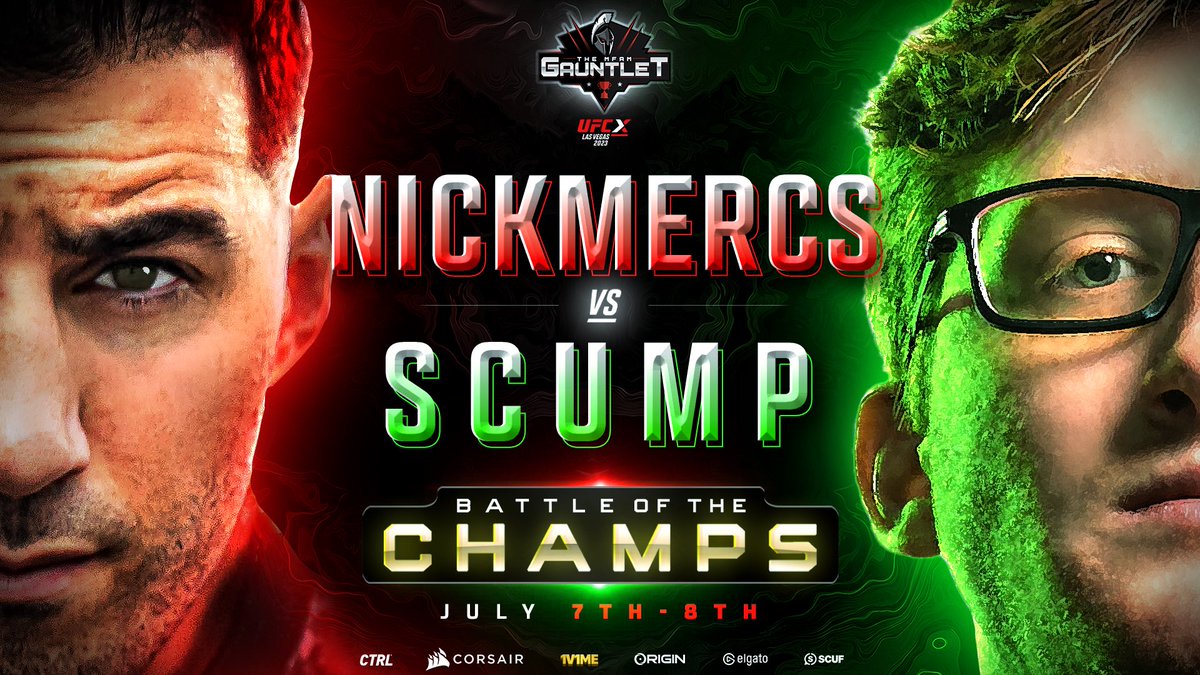Team NICKMERCS vs Team Scump is coming to UFC fight week on July 7th-8th as apart of the UFC X event 

Teams of creators will battle against one another in the MFAM Gauntlet