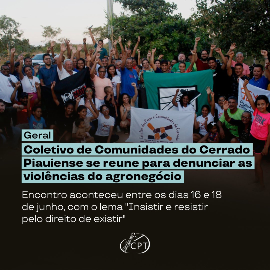 cptnacional's tweet photo. RESISTÊNCIA NO CERRADO | 🍃✊🏾 Coletivo de Comunidades do Cerrado Piauiense se reune para denunciar as violências do agronegócio.
🔍 Saiba mais: https://t.co/cVLb8Xu9qm
#EmDefesaDoCerrado
📸 CPT Piauí https://t.co/XPrp1Gxxvg