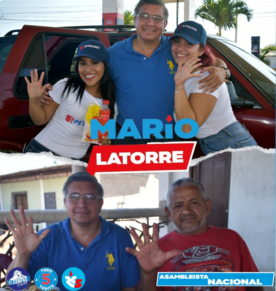 SoyMarioLaTorre's tweet photo. Con todos #MisCompas de cada organización social. #DeAquí #Pallá #LaPatriaResurgirá @MashiRafael @LuisaGonzalezEc @ecuarauz
Que gratificante es cada Recorrido!!! https://t.co/zMQ6eY7plD