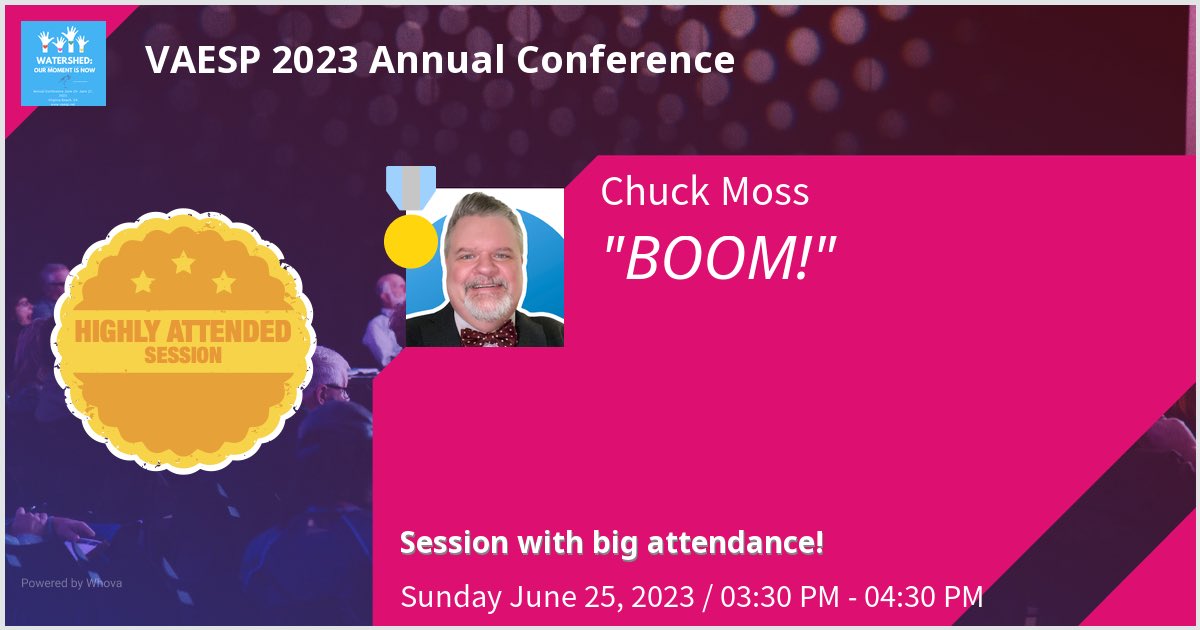 Can’t wait for the #BOOM session at the  VAESP 2023 Annual Conference!  #VAESP2023