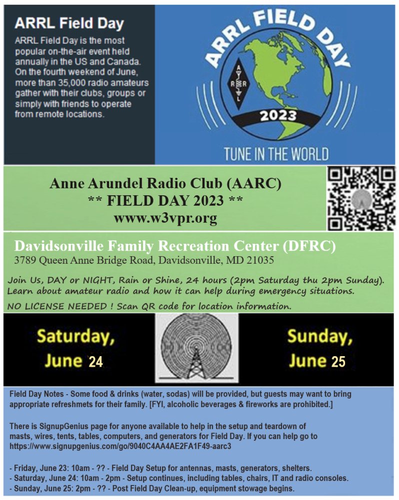Anne Arundel Radio Club (@w3vpr) on Twitter photo 
