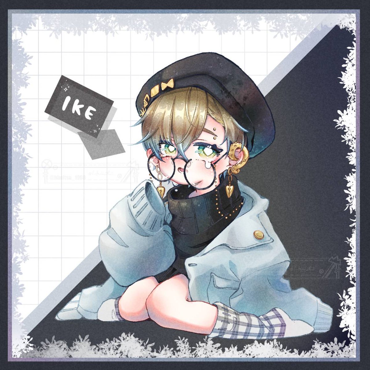 Himitsu1327's tweet photo. 🖤💙🩶
#Ikenography 
#illustlation 
#イラスト https://t.co/tBH5Bhb5AU