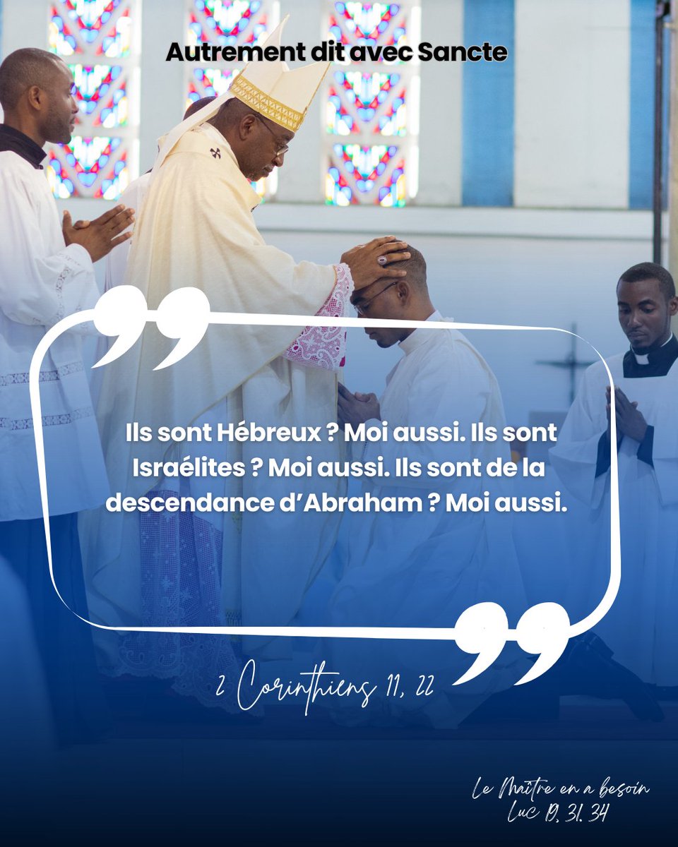 ASancte's tweet photo. Ils sont Hébreux ? Moi aussi. Ils sont Israélites ? Moi aussi. Ils sont de la descendance d’Abraham ? Moi aussi.
2 Corinthiens 11, 22
#ADAS #Sancte #LeMaîtreEnABesoin #LaetenturCaeli #RespectDeLAutre #Dignitéhumaine https://t.co/4weuoEhK5P