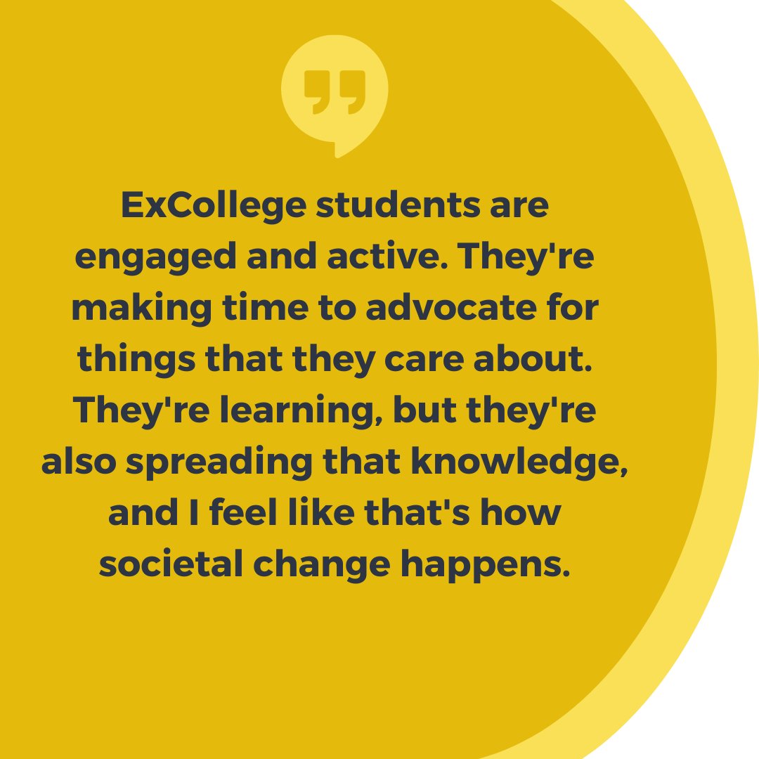 ExCollege's tweet image. The ExCollege offers small, participation-based courses that go beyond the traditional classroom. Read what past instructors have to say about their experiences!

Applications to teach in Spring 2024 close on August 14th, 2023.
Apply today: lnkd.in/etJC8TV9

#HigherEdJobs