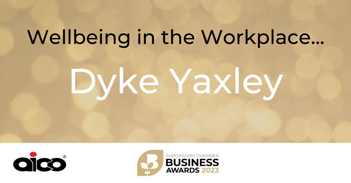 Shropshire Chamber Business Awards 2023 (@scba2023) on Twitter photo The winner of our WELLBEING IN THE WORKPLACE award is <a href="/dyke_yaxley/">Dyke Yaxley</a>!
Well done to all of the finalists! 👏
Thank you <a href="/Aico_Limited/">Aico</a> for sponsoring this award.
#SCBA2023 The winner of our WELLBEING IN THE WORKPLACE award is <a href="/dyke_yaxley/">Dyke Yaxley</a>!
Well done to all of the finalists! 👏
Thank you <a href="/Aico_Limited/">Aico</a> for sponsoring this award.
#SCBA2023