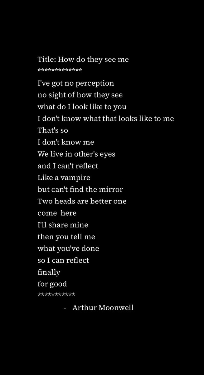 How do they see me - poem
#poetry #poetrycommunity #poetrytwitter #poetrylovers #spokenword