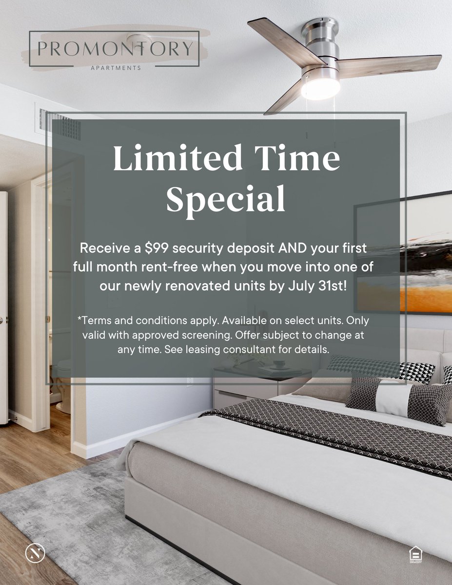 PromontoryApts's tweet photo. Don't Miss Out On This Limited Time Offer! 

#LoveWhereYouLive #WeLoveOurResidents #Tucson #LuxuryRentals #PromontoryApartments https://t.co/QEvzdeVuu9