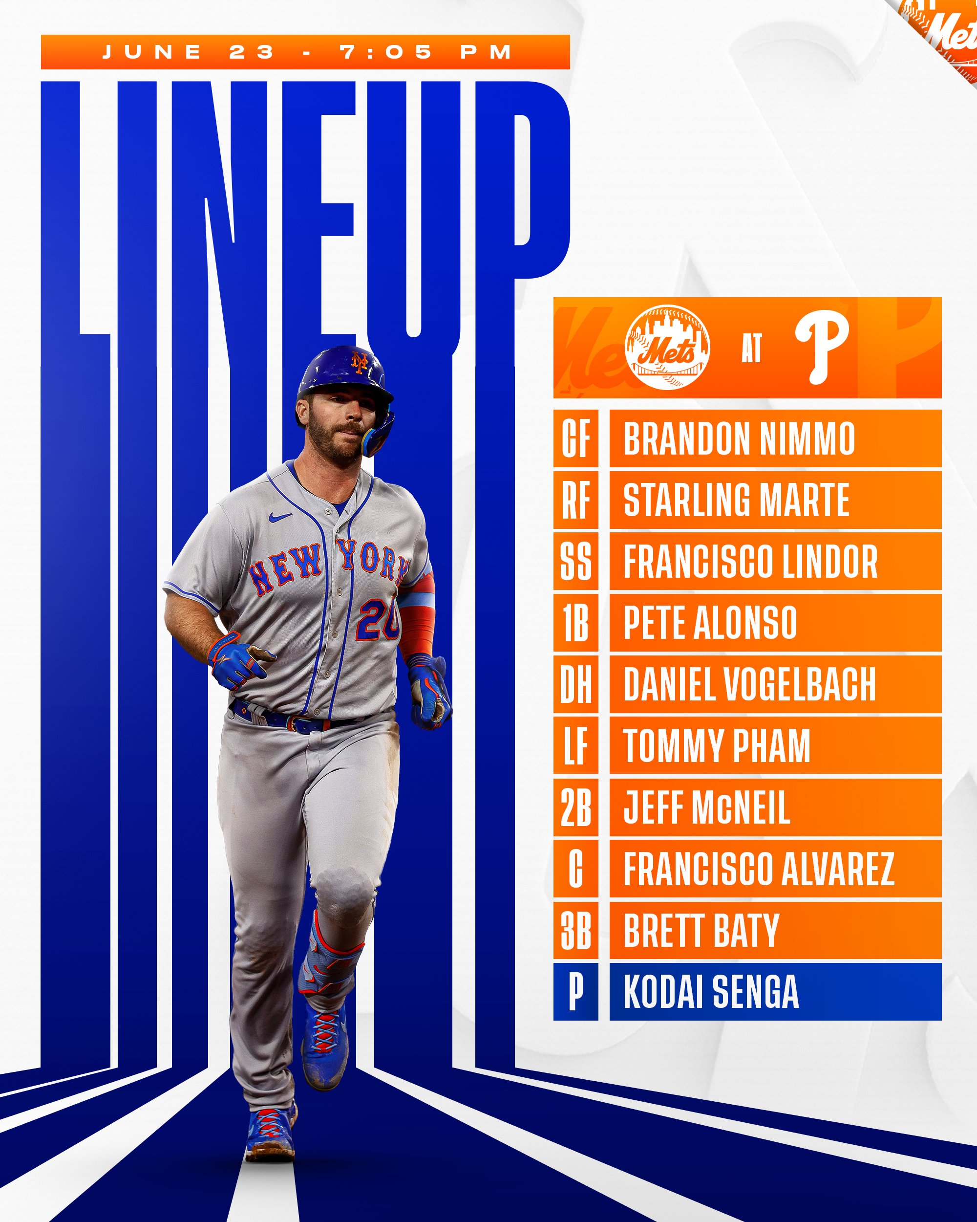 New York Mets on X: Friday night in Philly. #LGM 🆚 Philadelphia 💪  @KodaiSenga 📺 @AppleTV 📻 @wcbs880  / X