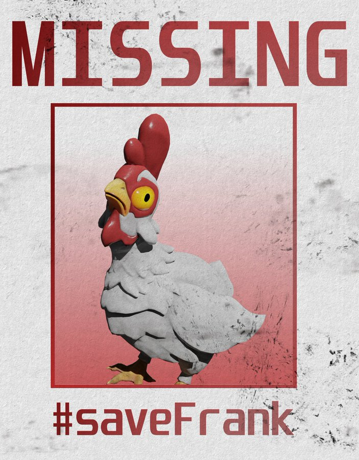 Natvx_1's tweet photo. 🐔Frank got vaulted :(((((
🙏 Copy and post #saveFrank 🙏
📢Don't forget to tag ‼️
@FortniteGame and @FortniteStatus https://t.co/LTO67A0iA9