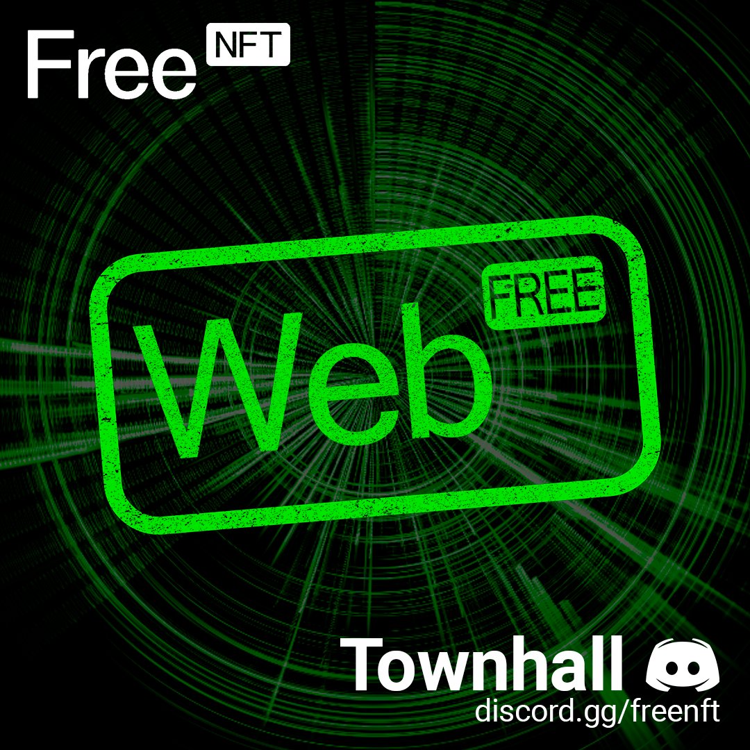 The FreeNFT Weekly Townhall is starting in one hour! 🎙️ 

We'll be going over the latest FreeNFT updates! 

To participate:
✅ Join the official @FreeNFT Discord 
discord.gg/freenft