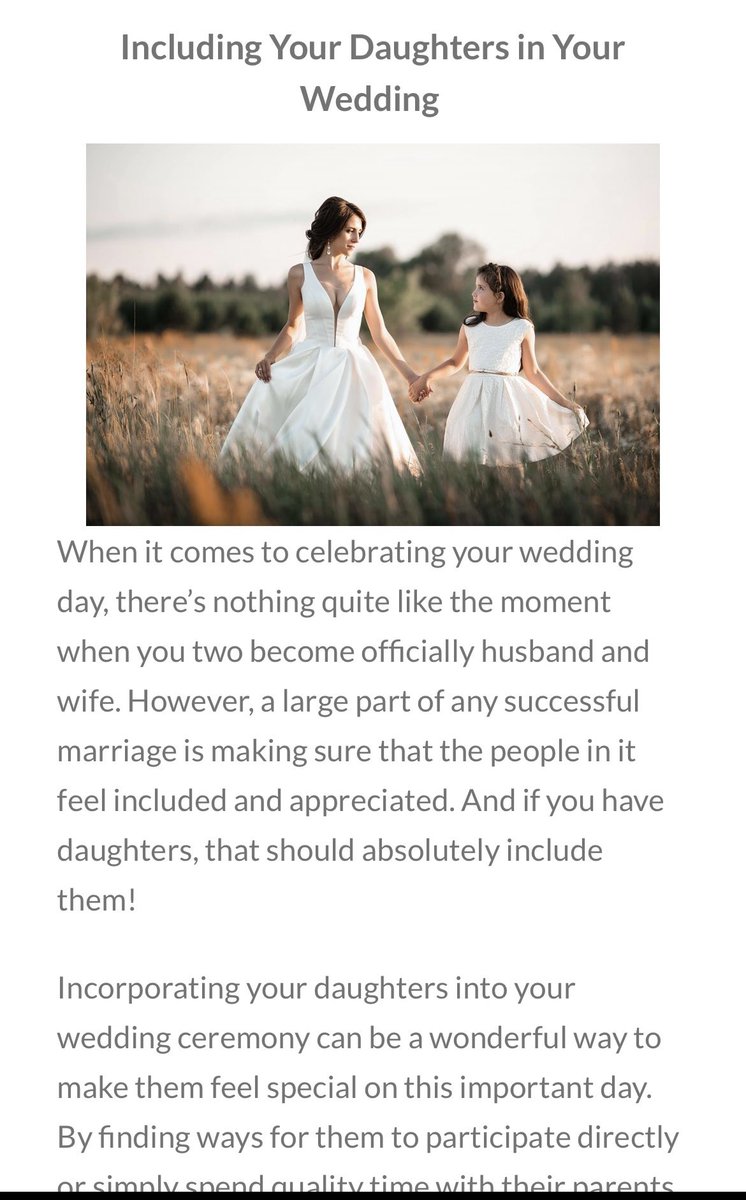 Looking for ways to include your daughter on your wedding day? Read more at elegantbridal.com!
#elegantbridalproductions #weddingshow #weddingvenue #bride #engaged