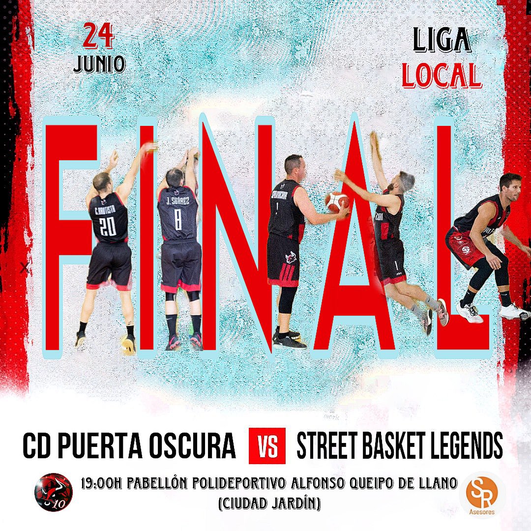 SyRasesores's tweet photo. Nuestro Senior Local @CDJPuertaOscura vuelve mañana a otra final @deportemalaga 
A las 19:00 horas en el Pabellón de Ciudad Jardín.

Mucha suerte!!!

Y a por ellos💪💪

#baloncesto #malaga #MareaRoja #SiempreJuntos https://t.co/q7Ht2KeERV