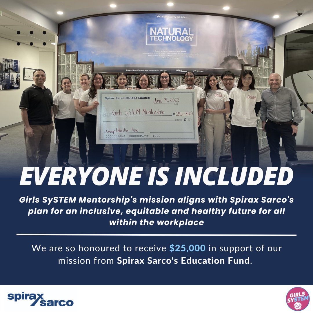 GirlSySTEM (@_girlsystem) on Twitter photo Celebrating International Women in Engineering Day with <a href="/SpiraxSarcoCA/">Spirax Sarco Canada</a> - thank you for your generous contribution of $25,000
We are excited to work together to:
✨ expand STEM opportunities for women & non-binary learners
✨ inspire the next generation of engineers Celebrating International Women in Engineering Day with <a href="/SpiraxSarcoCA/">Spirax Sarco Canada</a> - thank you for your generous contribution of $25,000
We are excited to work together to:
✨ expand STEM opportunities for women & non-binary learners
✨ inspire the next generation of engineers