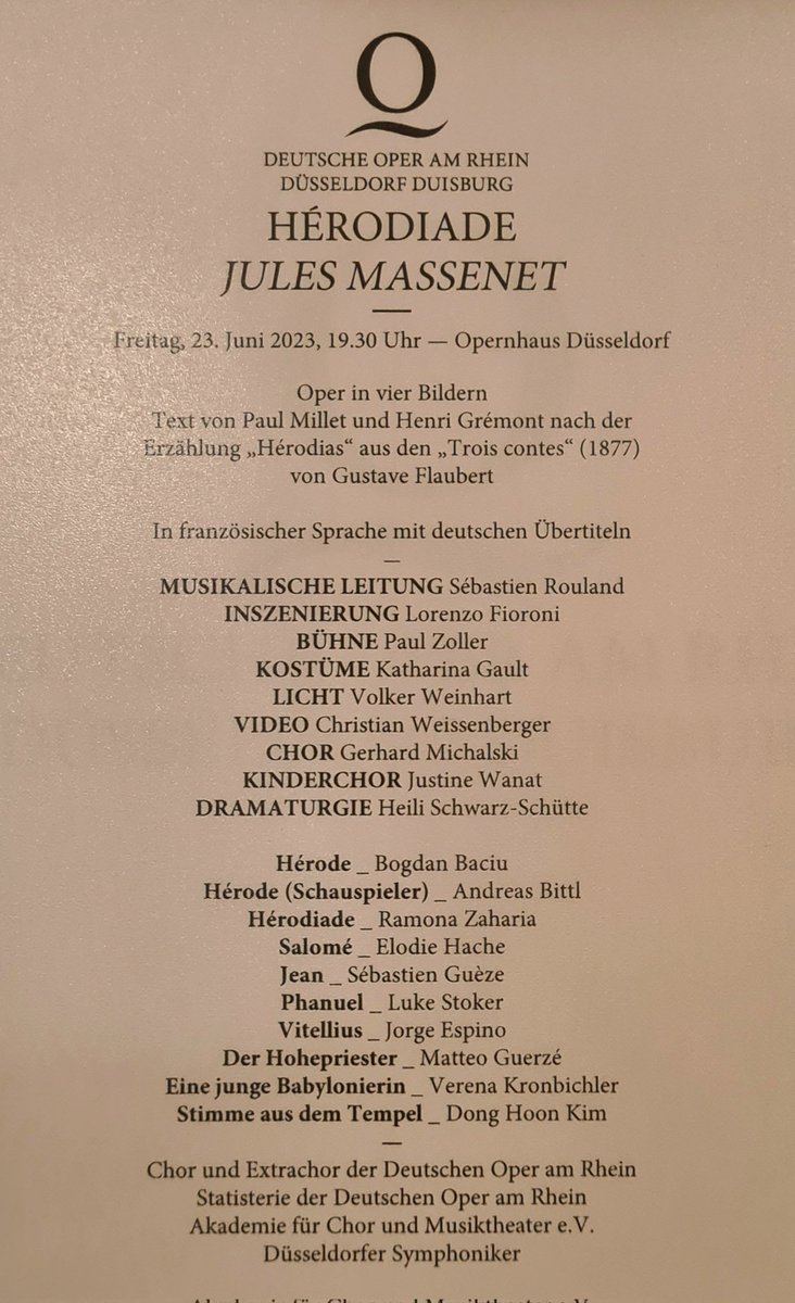 Opernjunkie's tweet photo. "Toute justice vient du ciel!
Homme, täa puissance fragile
Se brise aux pieds de l'Eternel comme un vase d'argile!" 😈
Mit Jules #Massenet|s #Hérodiade mal wieder große französische Oper! #OperAmRhein https://t.co/ROW1VffQHX