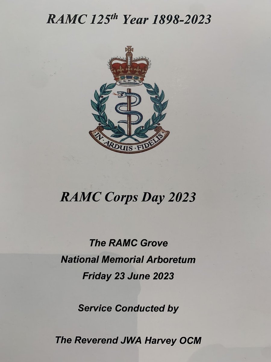 Corps Col RAMS (@amscorpscol) on Twitter photo Great day celebrating #RAMC125 <a href="/Nat_Mem_Arb/">National Memorial Arboretum</a> with the past, present and future with the wider @ArmyMedServices family.
Thank you for all that you do 👏🏼
🇦🇲🇬🇧🌎
To learn about our successes why not pay the <a href="/MusMilMed/">MuseumOfMilitaryMeds</a> a visit. Great day celebrating #RAMC125 <a href="/Nat_Mem_Arb/">National Memorial Arboretum</a> with the past, present and future with the wider @ArmyMedServices family.
Thank you for all that you do 👏🏼
🇦🇲🇬🇧🌎
To learn about our successes why not pay the <a href="/MusMilMed/">MuseumOfMilitaryMeds</a> a visit.