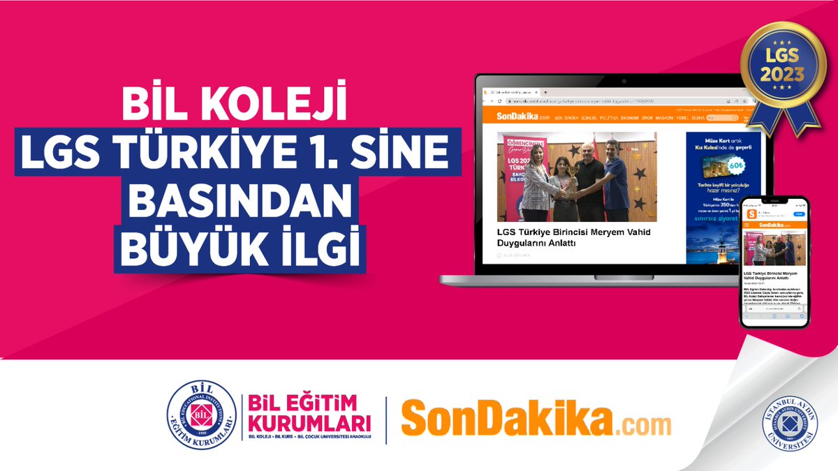 BİL KOLEJİ LGS TÜRKİYE 1. SİNE BASINDAN BÜYÜK İLGİ!

<a href="/BAHCELEVLERBL1/">BAHÇELİEVLERBİL</a> <a href="/sondakika_com/">Sondakika.Com</a>
<a href="/IAUKampus/">İstanbul Aydın Üniversitesi</a> <a href="/iautanitim/">İAÜ Halkla İlişkiler ve Tanıtım</a>

Haberi Okumak için 👇
sondakika.com/haber/haber-lg…