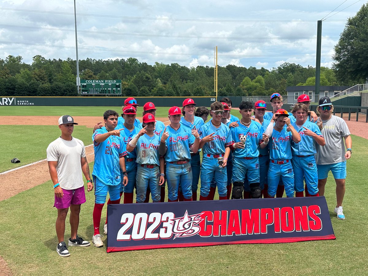 Champs‼️💯 Thank you <a href="/USABChamps_NC/">National Team Championships North Carolina</a>  for a great tournament @AlphaMovementBB  <a href="/ChazMeadows/">Chaz</a> <a href="/SHBaseball03/">South Hills Baseball</a>