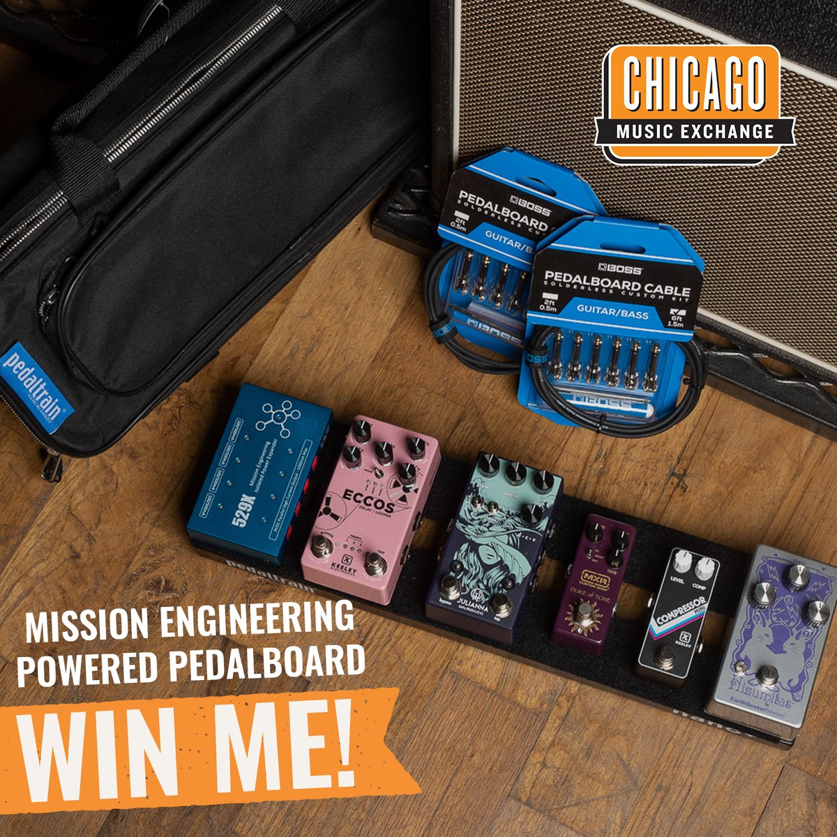 CME has put together an entire pedalboard outfitted with everything a guitar player might need to surf on into a whole new signal chain this summer with CME’s pedalboard giveaway! Enter (before June 30) to win CME’s Pedalboard Giveaway 2023! bit.ly/3dmcUnA #GIVEAWAY