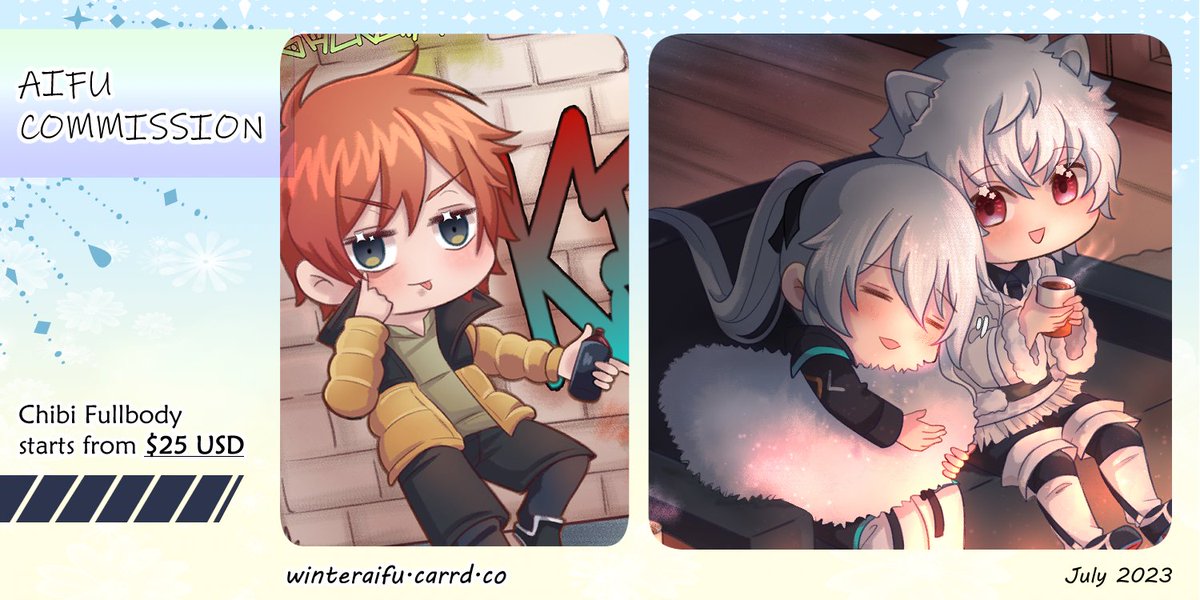 winter_aifu's tweet photo. ❄️COMMISSION OPEN❄️
RT &amp; likes are much appreciated!

Feel free to DM first if you have any questions,
visit my site to know how to order! 
(link in the comment) https://t.co/izcJvgb6lj