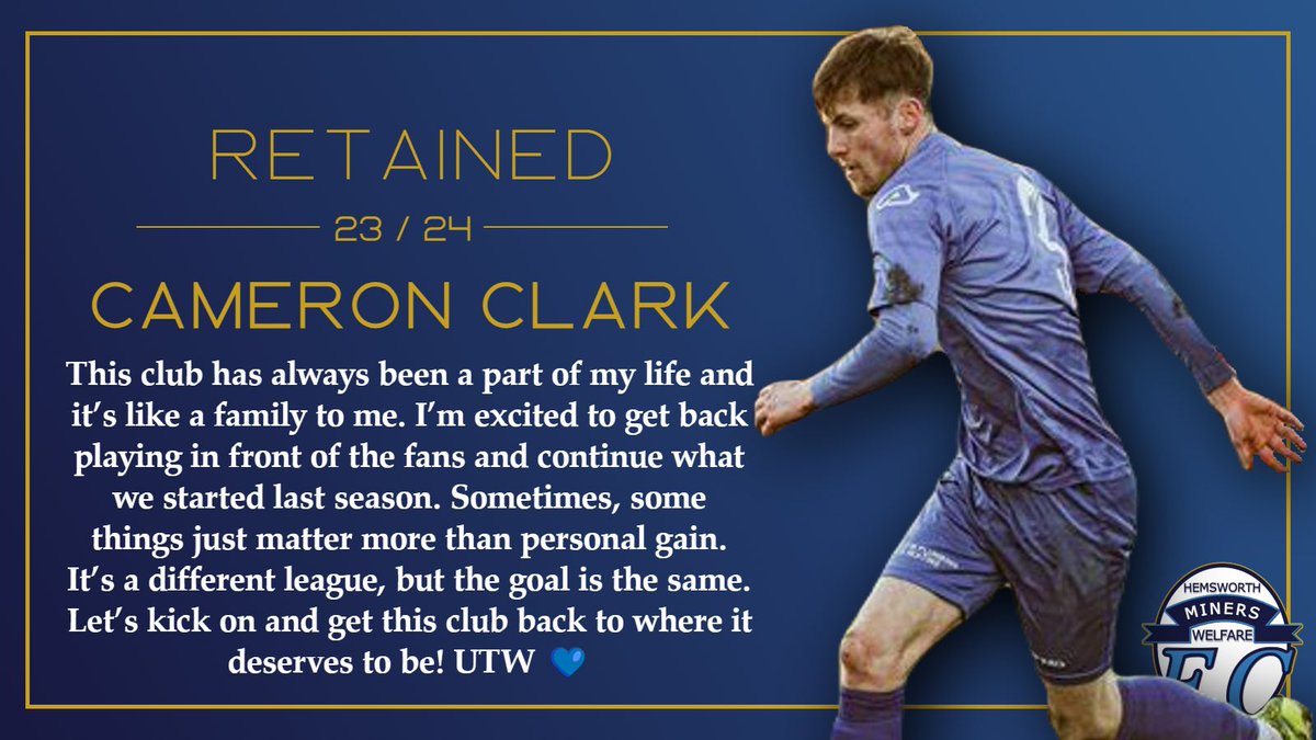 📝 RETAINED 📝

The one you’ve been waiting for! @CClarkk3 returns to take the mantle of captain!

This local lad lives and breathes the Wells and it just shows you can’t put a price on loyalty! 
#ElCapitano