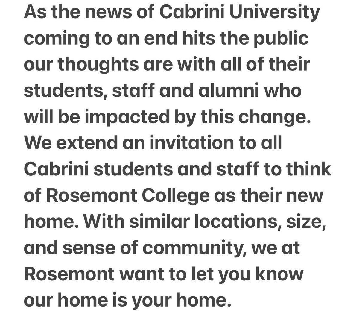 For more information about our easy transfer process please visit rosemont.edu/about/publicat… #cabrini #cabriniuniversity #villanova @cabriniuniv @VillanovaU @TheVillanovan