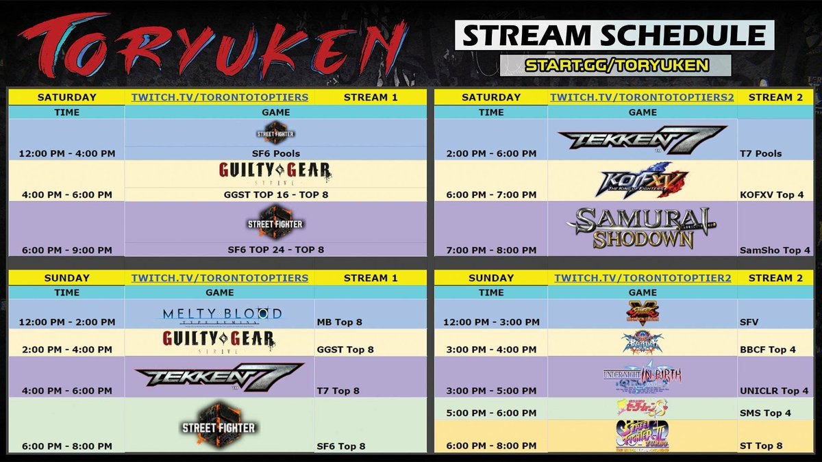 #SAMSHO #SAMURAISHODOWN 
TORYUKEN SamSho Top 4 Stream 
tomorrow Saturday, June 24th 

@samuraishodown @TorontoTopTiers @SNKPofficial