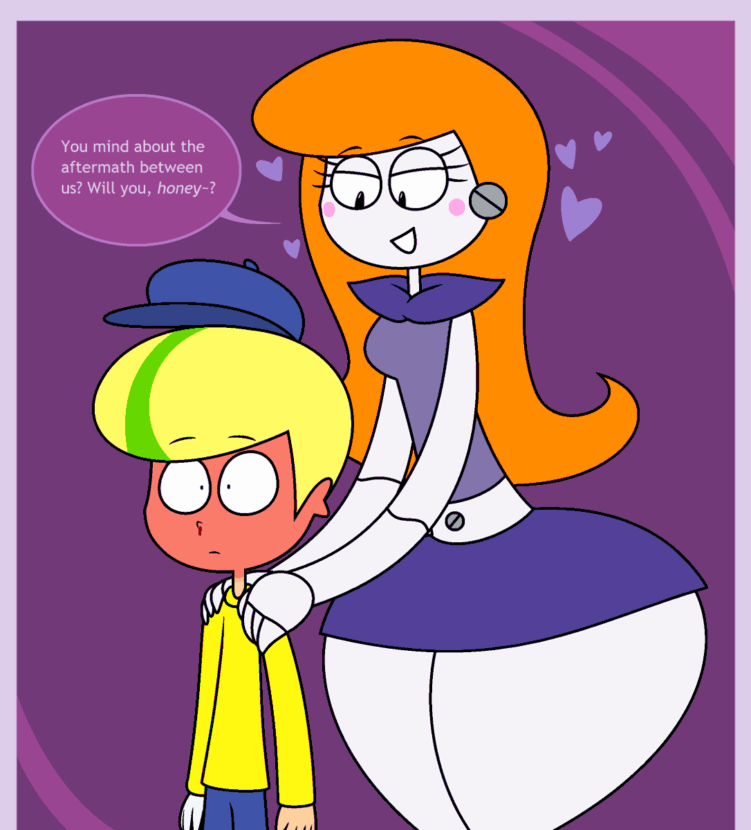 LaArtist322's tweet photo. Long awaited for @MakerGamesDA
She flirts her little man, with the boi felt himself blushed so hardly shush that makes him a small nosebleed. Wondering what was their aftermath they have before.
#digitalart #fanart #flirting #robotgirl #makergames #jjsponge120 #laartist322 https://t.co/Hx4kMn3CCV